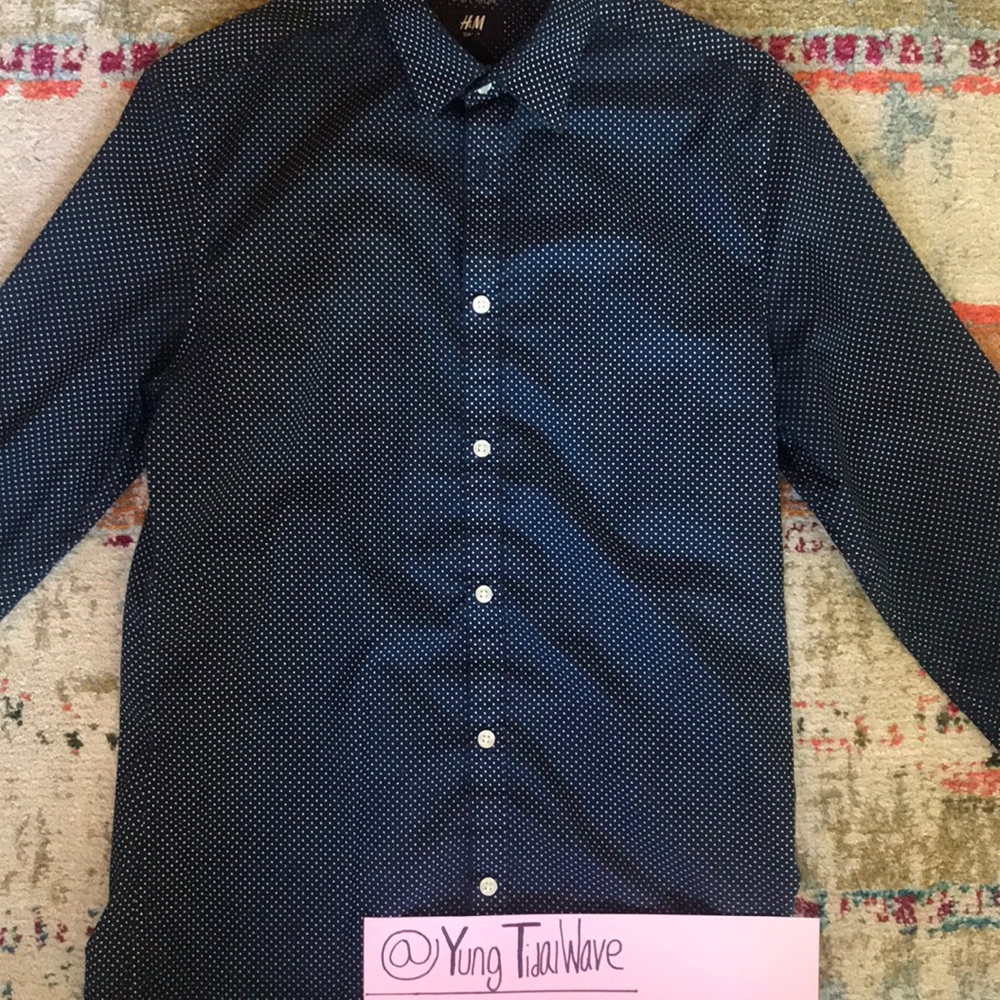 Blue Slim Fit Easy Iron Dress Shirt